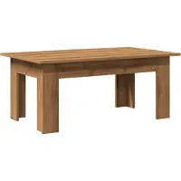 Syfax Table basse chêne artisanal 100x60x42 cm bois d'ingénierie