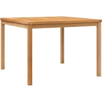 Syfax Table à dîner de jardin 110x110x77 cm Bois de teck solide