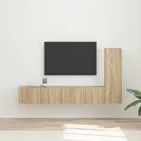 Prolenta Meuble TV exclusif - Ensemble de 3 meubles TV en bois imitation chêne Sonoma