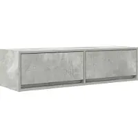 Syfax Meuble TV Gris béton 100 x 31 x 25,5 cm Bois d'ingénierie