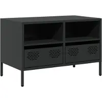 vidaXL Armoire TV noire 68x39x43,5 cm Acier laminé à froid