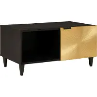 Prolenta Maison Exclusive - Table basse noire et dorée 80 x 50 x 40 cm en aggloméré
