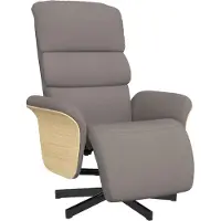 Syfax Fauteuil inclinable avec repose-pieds taupe tissu