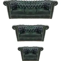 AEA Ensemble de canapés 3 pièces Salon 3+2+1 Design moderne Fauteuil Chesterfield