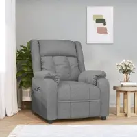 Prolenta Maison Exclusive - Fauteuil relax électrique gris clair tissu