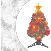 Prolenta Maison Exclusive - Sapin de Noël artificiel avec lumières, blanc, 64 cm, fibre de verre