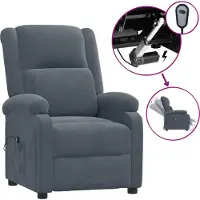 Syfax Fauteuil inclinable électrique Gris foncé Velours