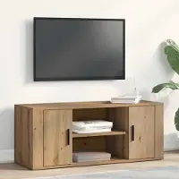 Prolenta Maison Exclusive - Meubles TV, dimensions 100 x 35 x 40 cm, en panneaux de particules imitation chêne massif