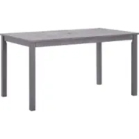 Syfax Table de jardin Délavage gris 140x80x74 cm Bois d'acacia massif