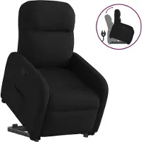 Syfax Fauteuil inclinable noir tissu