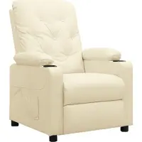 Syfax Fauteuil inclinable Crème Similicuir