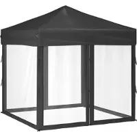 Syfax Tente de réception pliable avec parois Anthracite 2x2 m