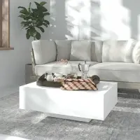 Prolenta Maison Exclusive - Table basse blanche 85x55x31 cm Matériau dérivé du bois