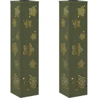 Syfax Lumière de chemin LED solaire 2 pcs Vert olive