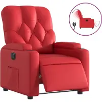 Syfax Fauteuil inclinable électrique Rouge Similicuir
