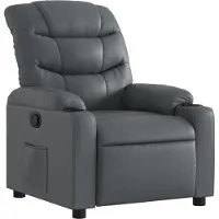 Syfax Fauteuil inclinable Gris Similicuir