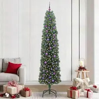 vidaXL Meubles Arbre de Noël artificiel 300 LED avec support Vert 240 cm - 5137963