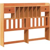 Syfax Tête de lit avec rangement cire marron 150cm bois massif de pin