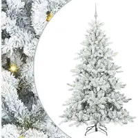 Syfax Sapin de Noël Artificiel à Branches Articulées Blanc 180 cm