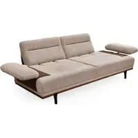 AEA Sofagarnitur Stoffsofa Dreisitzer Sessel Couch Beige 2tlg Polstersofa