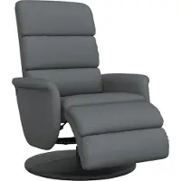 Syfax Fauteuil inclinable avec repose-pieds gris similicuir