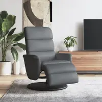 Prolenta Maison Exclusive - Fauteuil relax avec repose-pieds, en similicuir gris