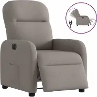 Syfax Fauteuil inclinable électrique Taupe Tissu