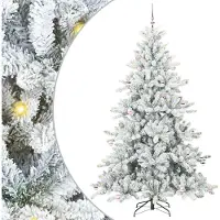 Syfax Sapin de Noël Artificiel à Branches Articulées Blanc 240 cm