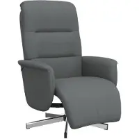 Syfax Fauteuil inclinable avec repose-pieds gris foncé tissu