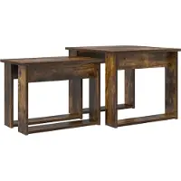 Syfax Ensemble de tables basses 2 pcs Chêne fumé Bois d'ingénierie