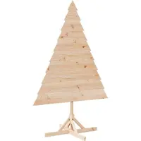 Syfax Arbre de Noël en bois pour décoration 180 cm bois massif