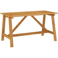 Syfax Table à manger de jardin 140x70x73,5 cm Bois d'acacia massif