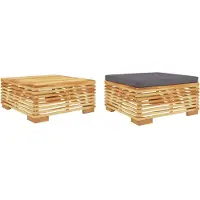 Syfax Salon de jardin 2 pcs Bois de teck massif