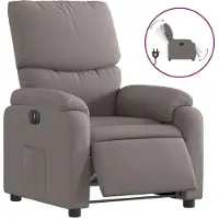 Syfax Fauteuil inclinable électrique Taupe Tissu