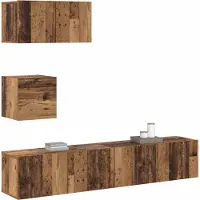 Syfax Ensemble meuble TV 3 pcs Bois Ancien Bois d'ingénierie