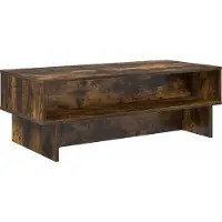 Syfax Table basse Chêne fumé 100 x 46 x 35 cm Bois d'ingénierie