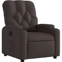 Syfax Fauteuil inclinable Marron foncé Tissu