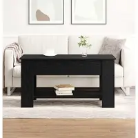 Prolenta Table basse exclusive, finition imitation chêne noir, dimensions 101 x 49 x 52 cm, matériau : bois composite