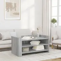vidaXL BEI CLORIS Table basse Gris Sonoma 100x50x50 cm Bois composite - Tables basses Neu6015570 1parcel