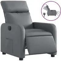 Syfax Fauteuil inclinable électrique Gris Similicuir