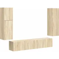Syfax Ensemble meuble TV 4 pcs Chêne Sonoma Bois d'ingénierie