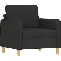 vidaXL Fauteuil noir 60 cm Tissu