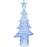 Syfax Sapin de Noël avec 240 LED Bleu 180 cm Acrylique