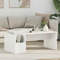 Prolenta Maison Exclusive - Table basse blanche 90 x 45 x 35 cm Matériau dérivé du bois