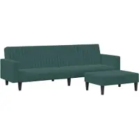 DKD Home Decor ensemble de canapé 2 pièces vert foncé velours
