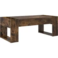Syfax Table basse Chêne fumé 110 x 50 x 41 cm Bois d'ingénierie