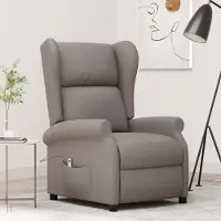 Prolenta Fauteuil exclusif - Fauteuil inclinable électrique, couleur taupe, revêtement en tissu