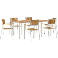 Syfax Ensemble de repas extérieur 7 pcs