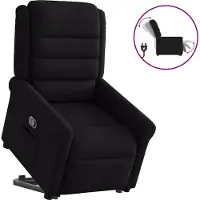 Syfax Fauteuil inclinable noir tissu