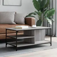 Prolenta Maison Exclusive - Table basse Gris Sonoma 100x50x45 cm Matériau dérivé du bois